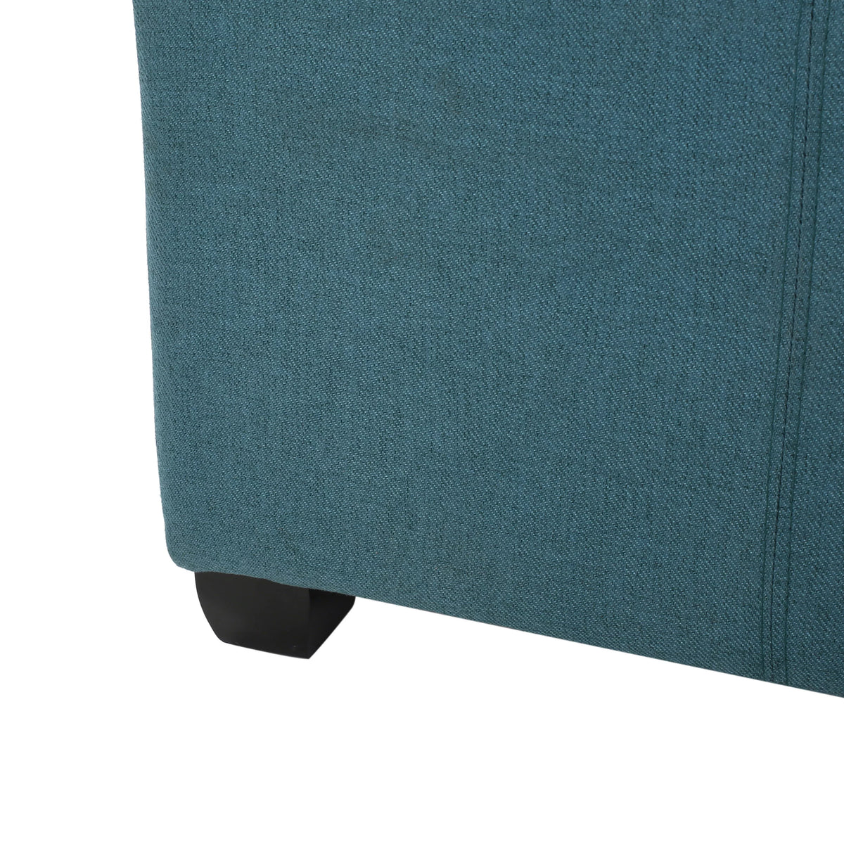 Dark Teal Fabric Storage Ottoman E2628