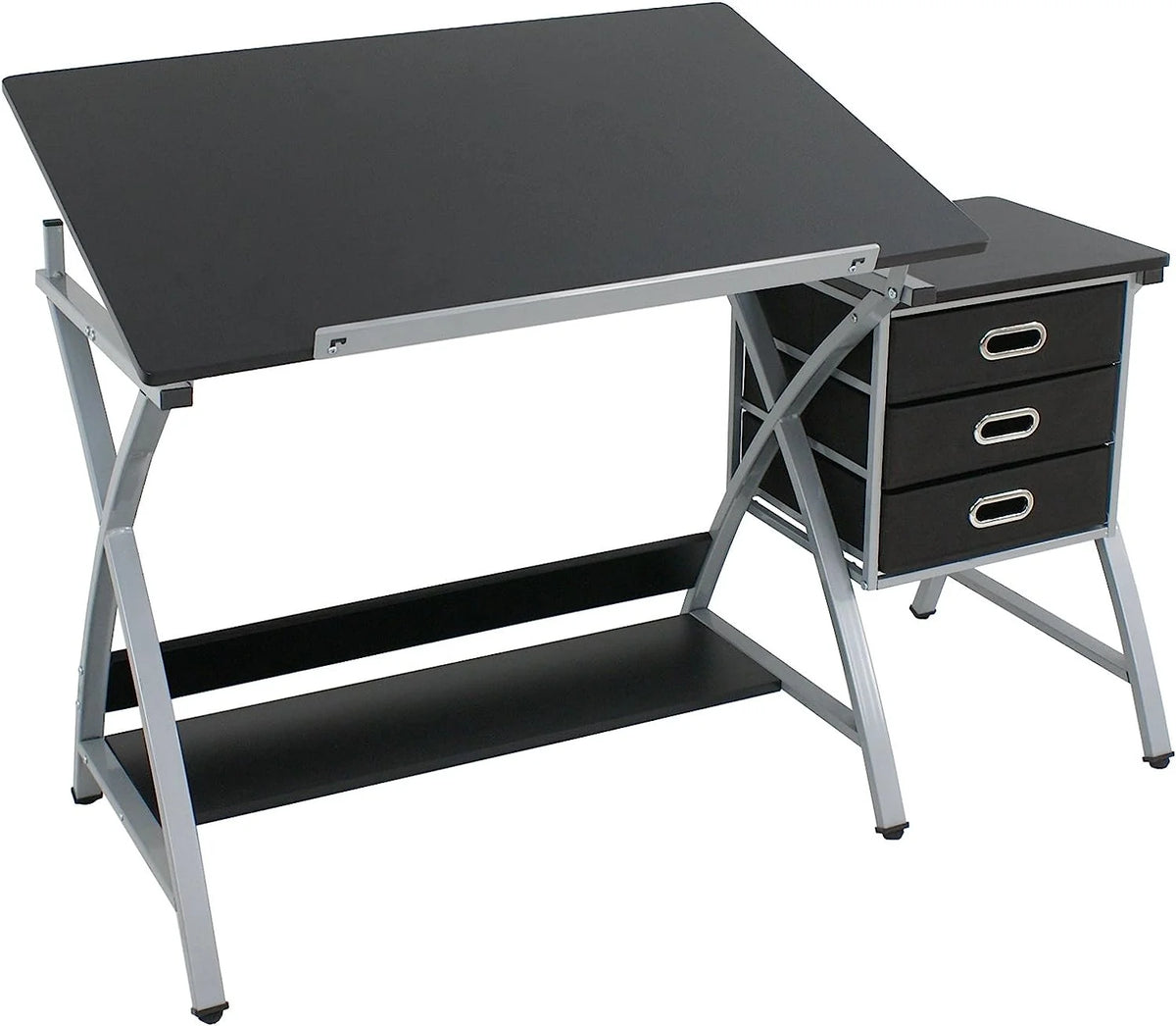 Height Adjustable Art Desk with 3 Storage Drawers W770