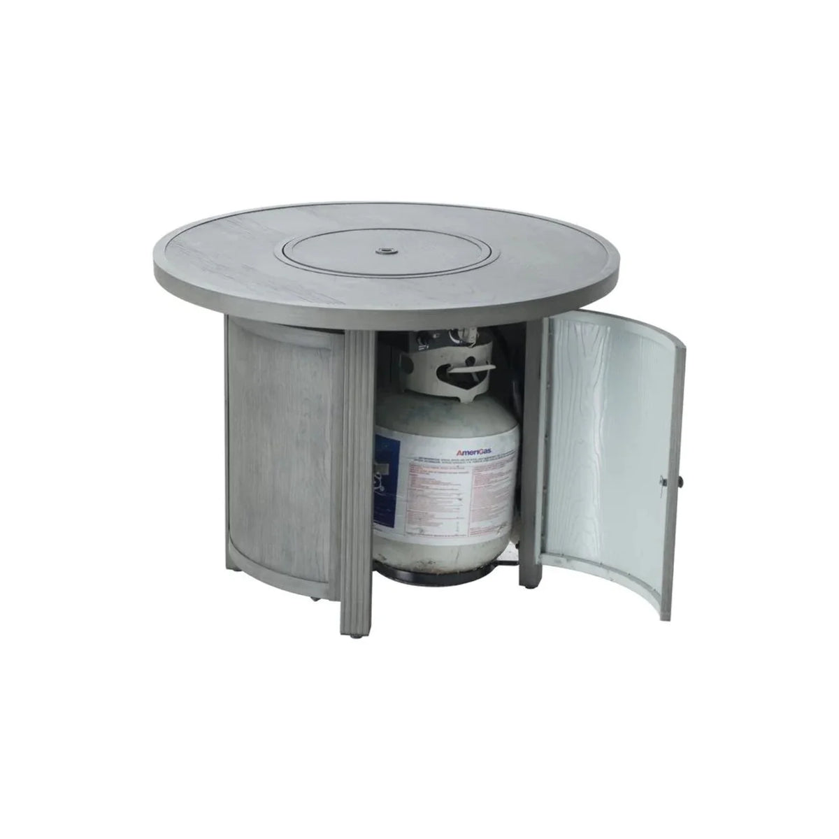 36" Round Aluminum Gas Fire Pit Chat Table I580