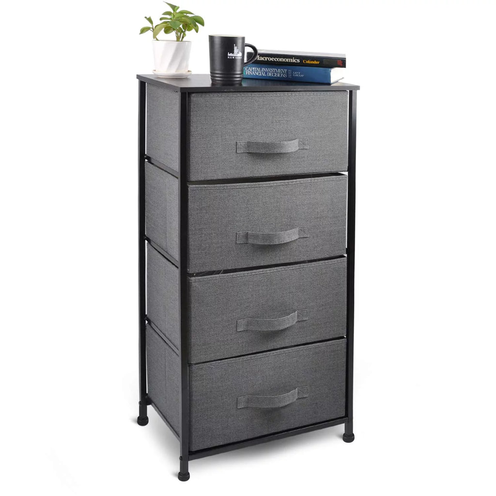 Rustic Brown 5 Drawer Fabric Dresser D86884