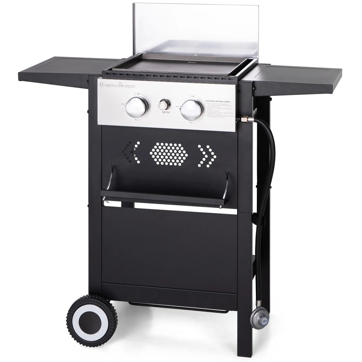 2-Burner Gas Grill and Griddle Combo with Wheels X575