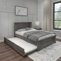 Full Size Wood Platform Bed with Trundle Z727