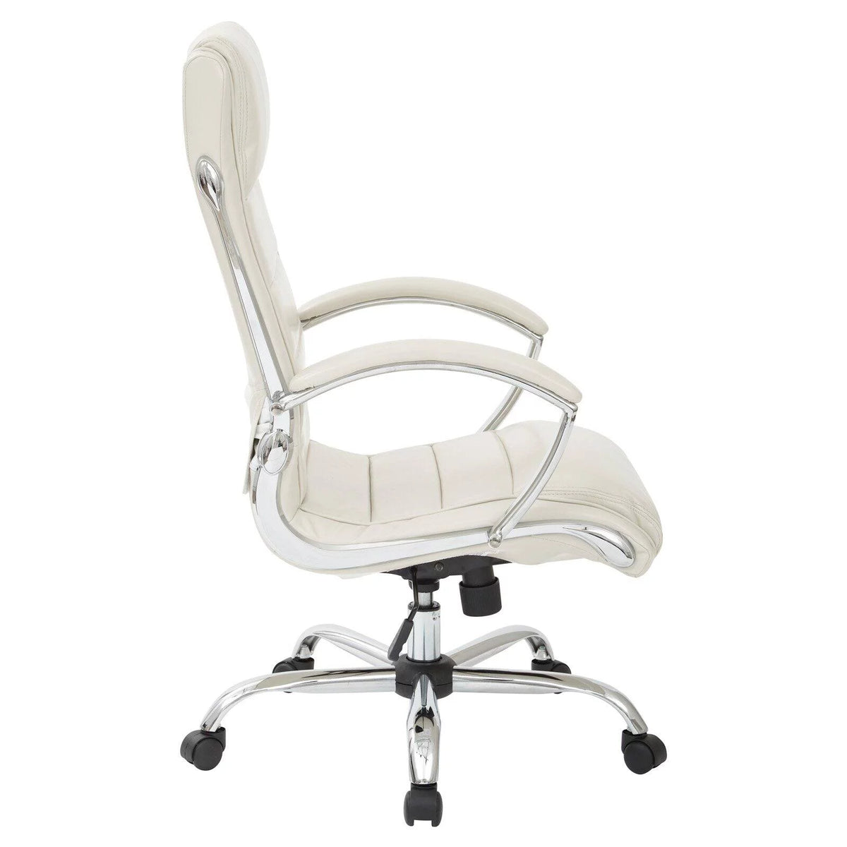 Cream Faux Leather Executive Chair E284975