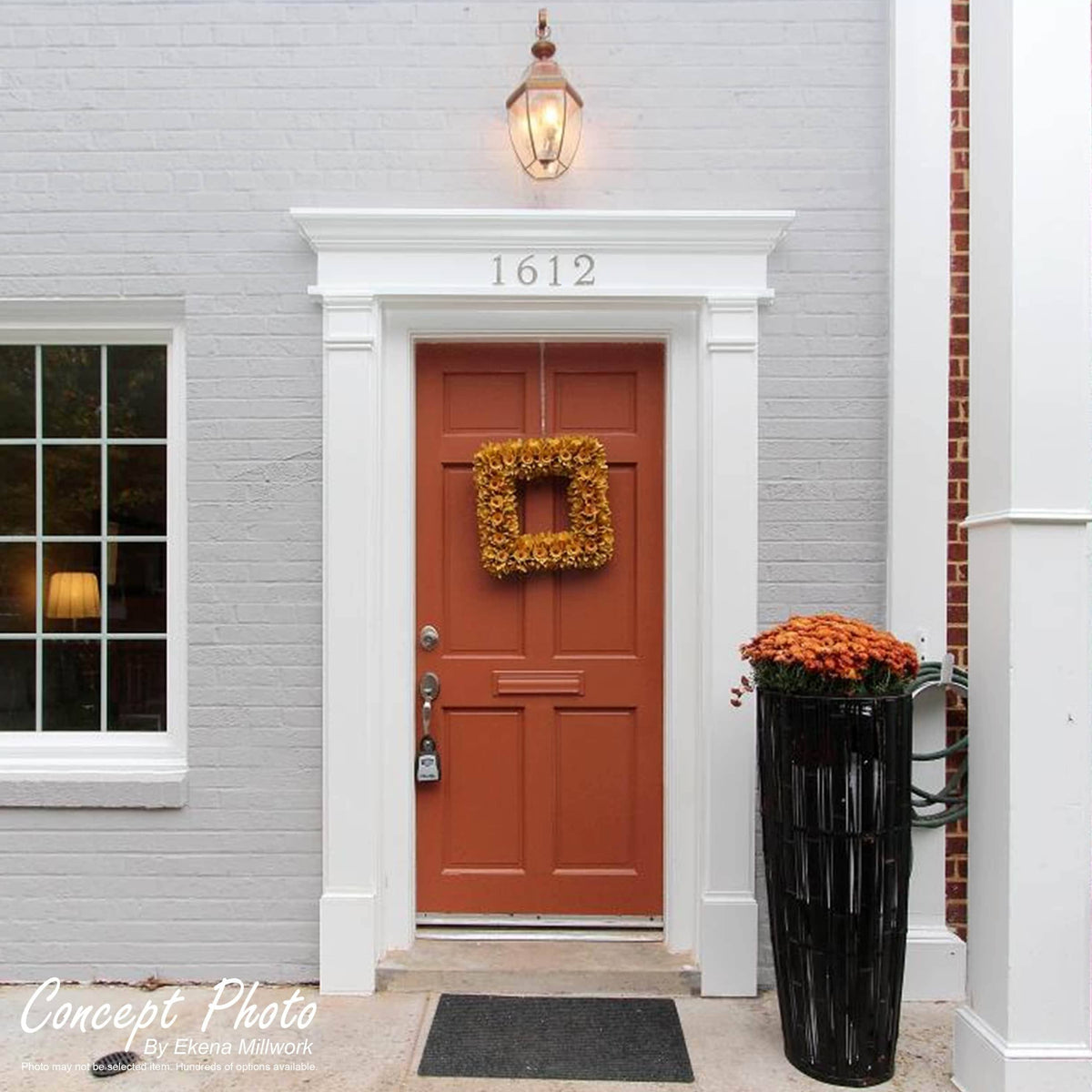 Plain PVC Pilaster with Standard Capital & Base (Pair) W727