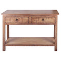 Rustic Sofa Table with 2 Drawers N689