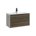32 in. Havana Oak Wall Mount Bathroom Vanity Y163