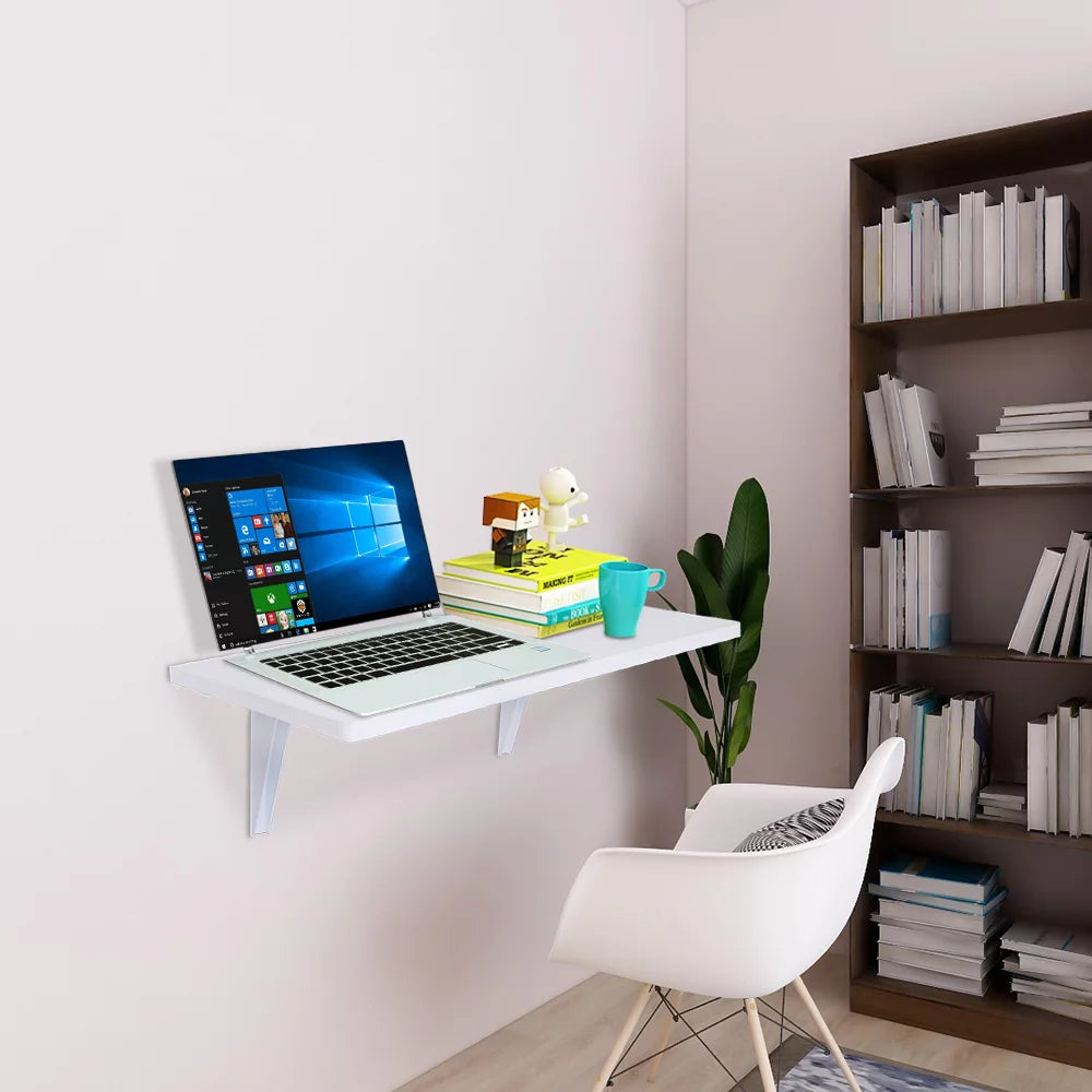 Black Wall Mounted Floating Folding Desk L2080