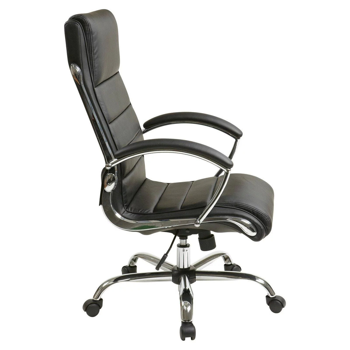 Cream Faux Leather Executive Chair E284975