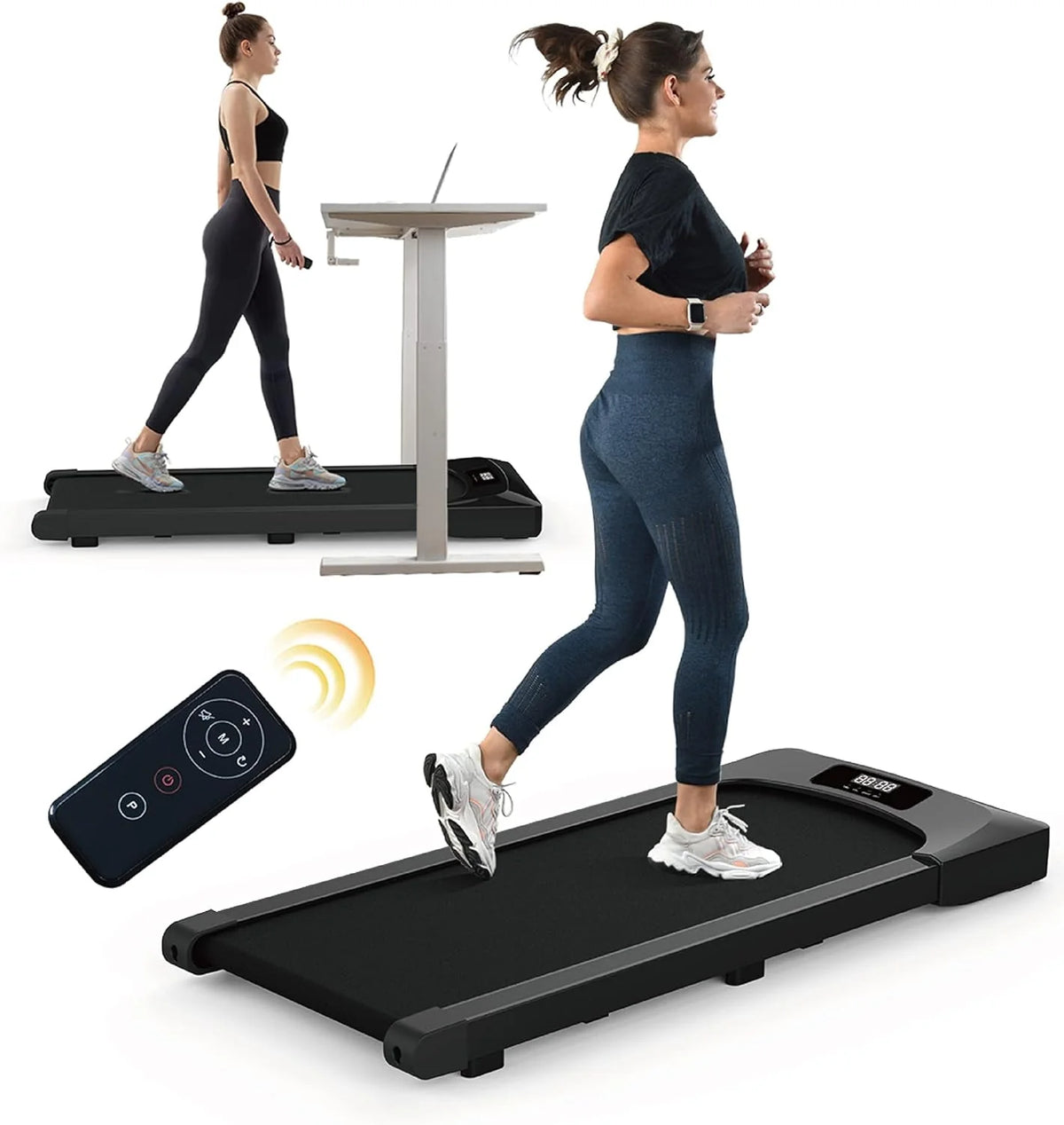2 in 1 Foldable Under Desk Treadmill with Remote Control K7817