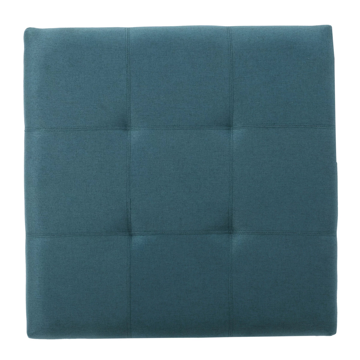 Dark Teal Fabric Storage Ottoman E2628