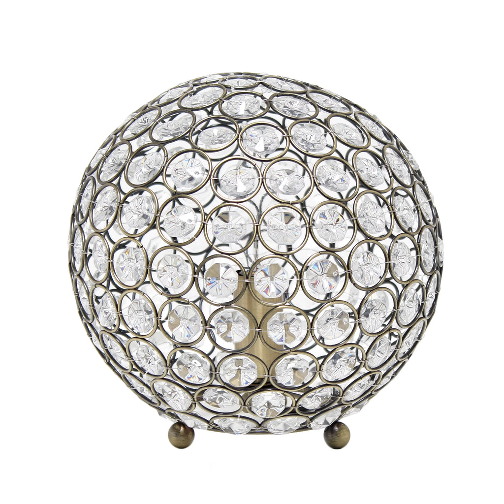 8" Metal Crystal Table Desk Lamp A986264