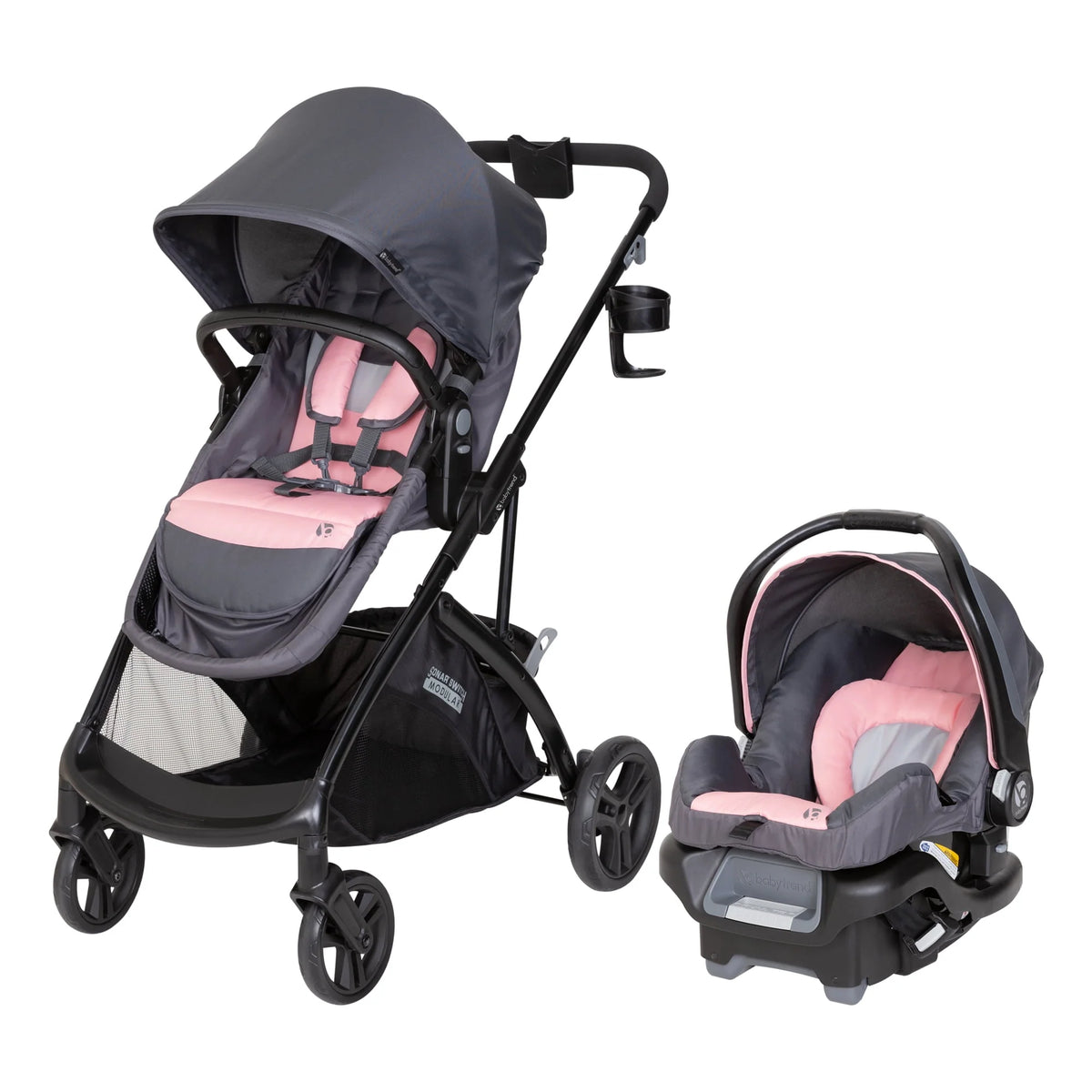 Desert Pink 6-in-1 Modular Travel System Stroller Q365604