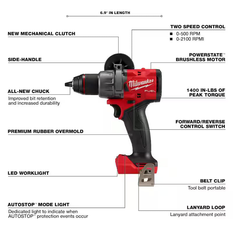 18V Lithium-Ion Brushless Cordless Hammer Drill/Driver with Impact Driver L87725