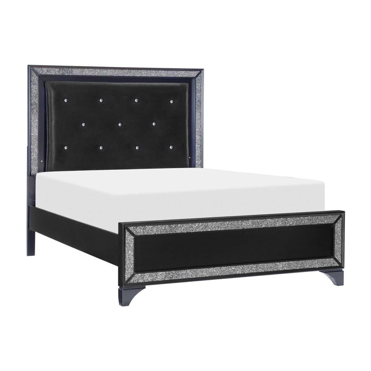 Queen Bed with LED Headboard and Nightstands M2185