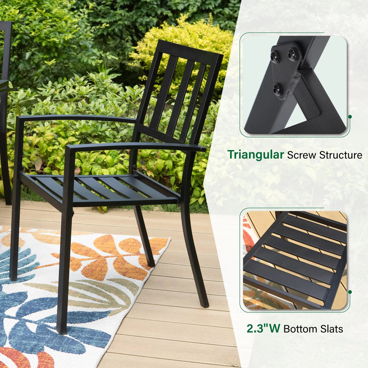 7 Piece Outdoor Patio Dining Set Metal Table and Chairs F778169