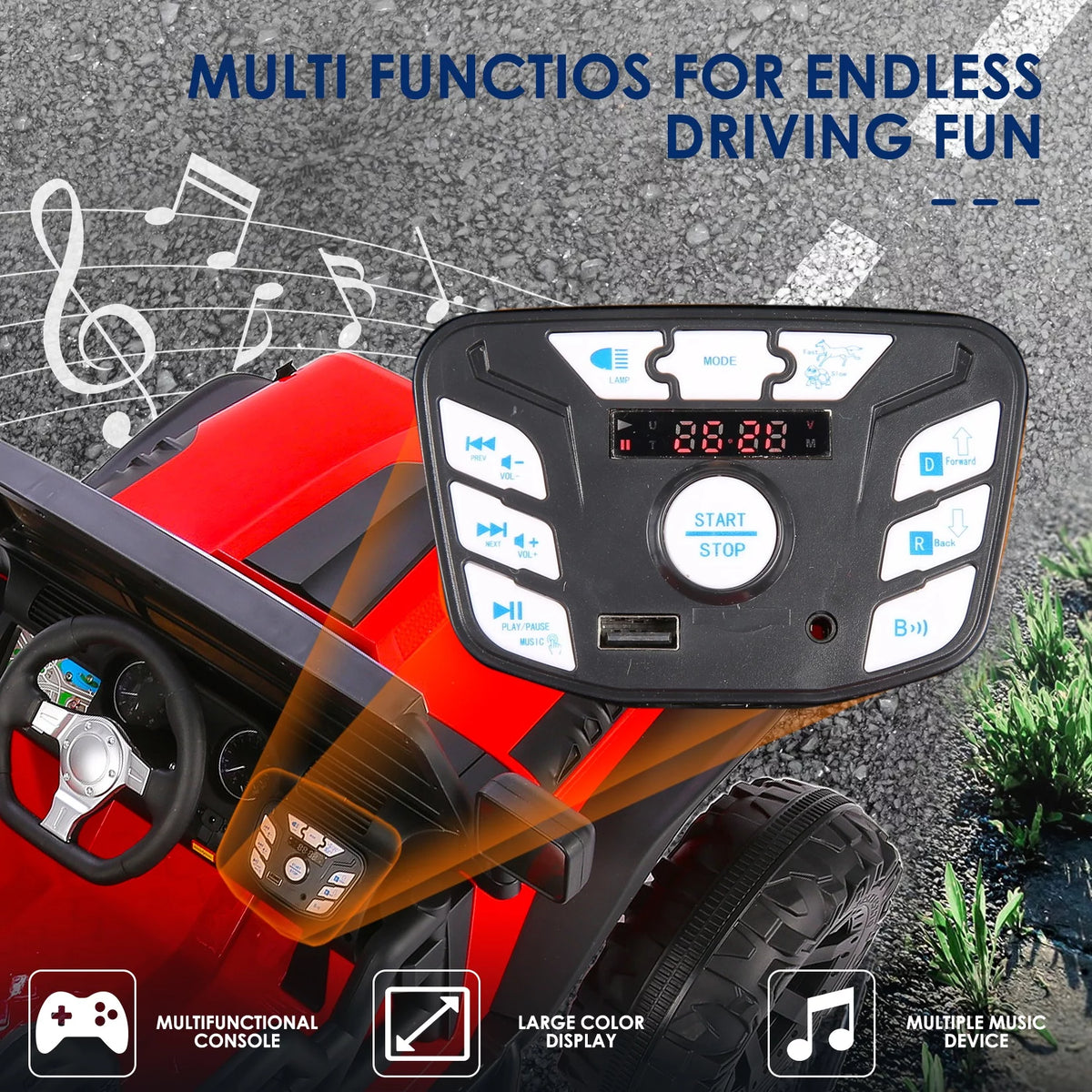 24V 9AH Electric Battery Powered 2 Seater Kids Ride on Car P758