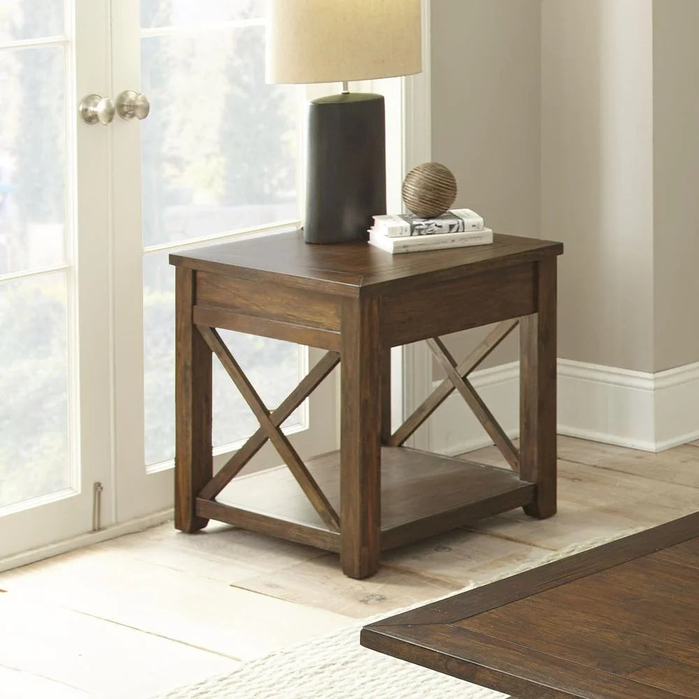 24" Square Wood End Table H9568