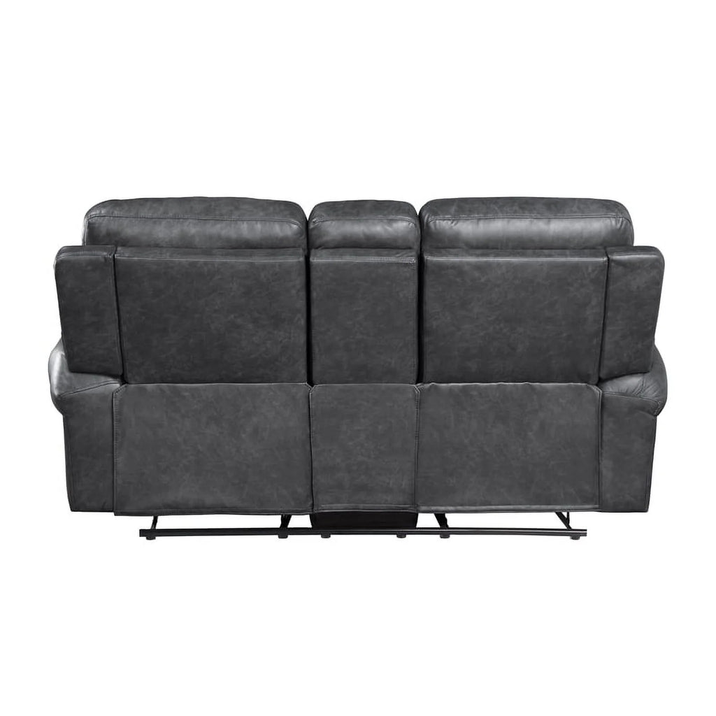 Gray Faux Leather 2-Piece Reclining Sofa Set S5995