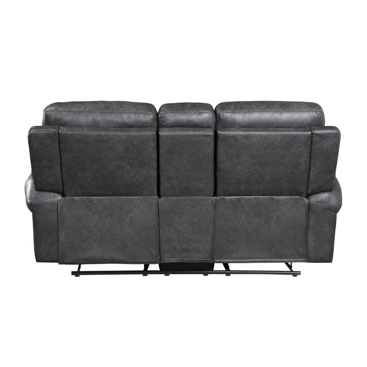 Gray Faux Leather 2-Piece Reclining Sofa Set S5995