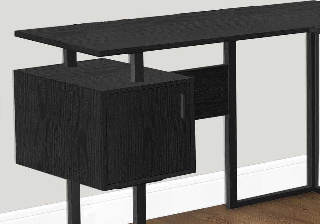 Black Laminate Corner Computer Desk U549