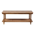 Brown Wood & Cane Coffee Table Q182507