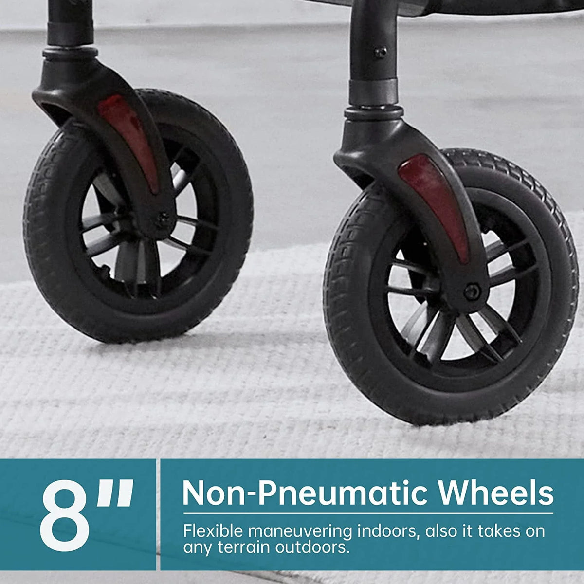 All-Terrain Rollator Walker with 8” Wheels, Height Adjustable, Padded Seat Backrest Cup Holder, Orange G548