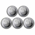 1 oz Silver Round Morgan Dollar Design Lot of 5 M406921
