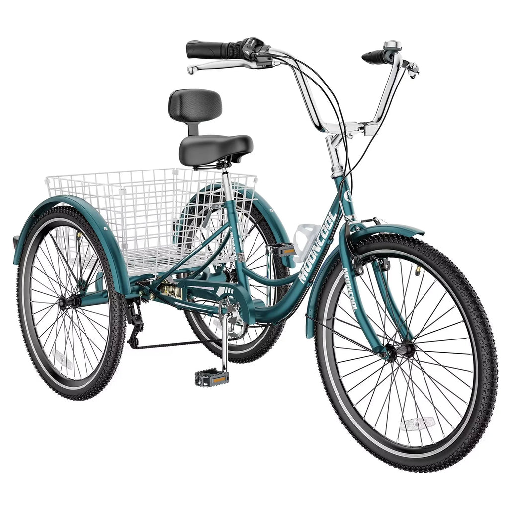 7 Speed 3 Wheel Adult Tricycles with Basket I4631
