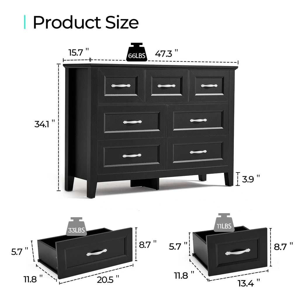 Rustic Oak 6 Drawer Dresser J61647