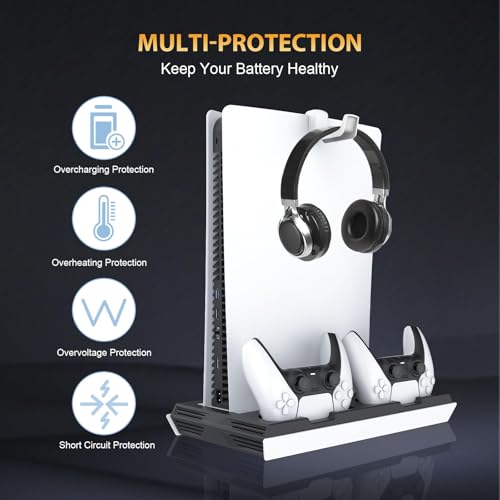 PS5 Slim Cooling Station with Dual Controller Charging Station, Black M900