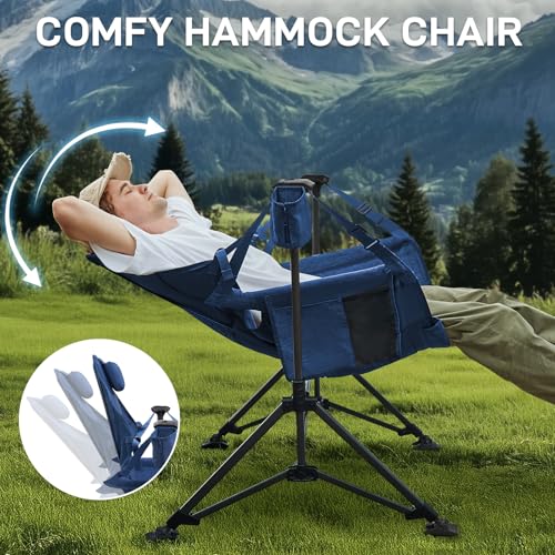 Oversized Padded Hammock Camping Chair with Cup Holder U2399