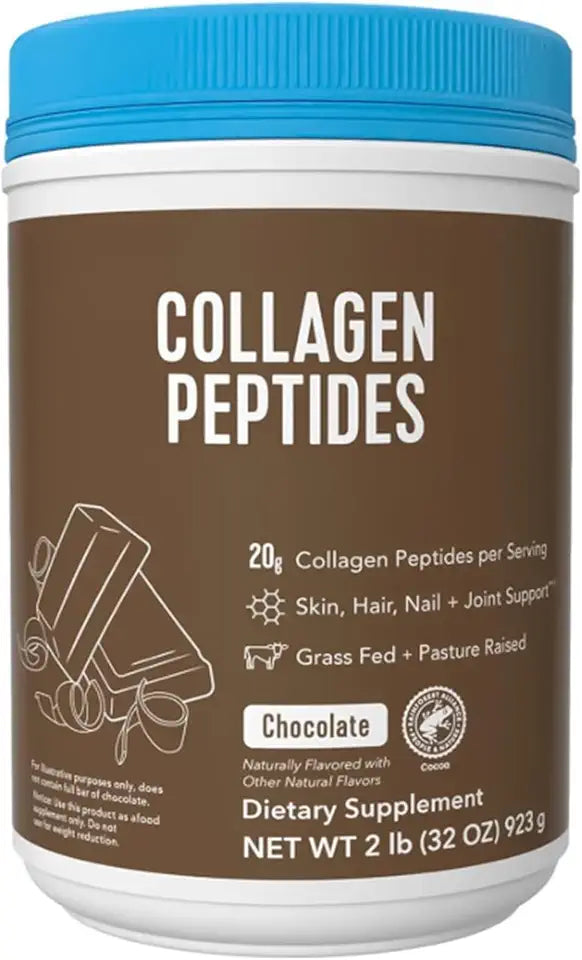 Chocolate Protein Collagen Peptides, Grass Fed, Zero Sugar, 32.56 Oz S104222