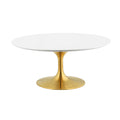 Gold White Metal Steel Coffee Table M207185