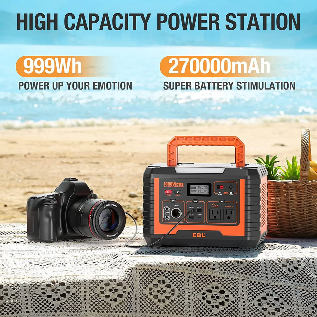 Portable Power Station 1000W Solar Generator B772