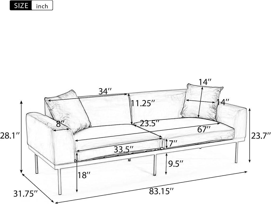 Velvet Sofa Couch R926