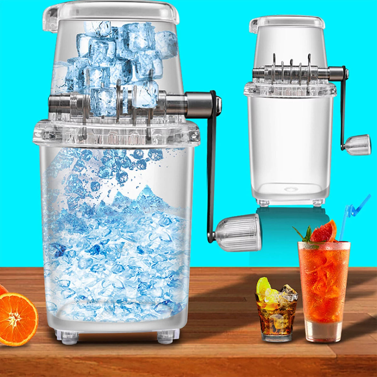 Manual Ice Crusher Shaver with 4 Rubber Ant-skid Knobs K485776