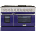 48 Pro-Style Natural Gas Dual Fuel Range with 4 Burners in Blue O625