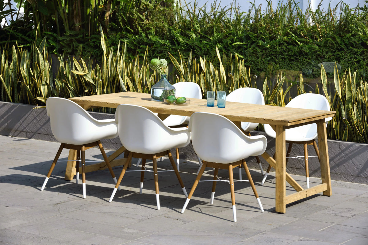 Reclaimed Teak 7 Pieces Patio Dining Set Z6355