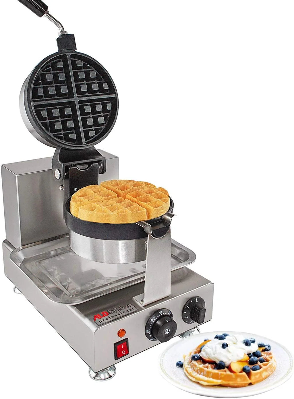Rotating Nonstick Waffle Iron W22138