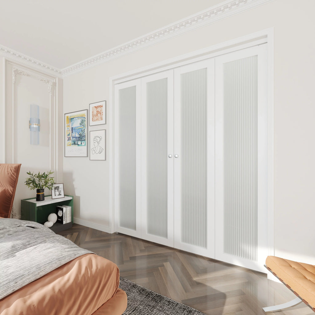36 in x 80 in One Moru Glass Panel Bi-Fold Interior Door E40044