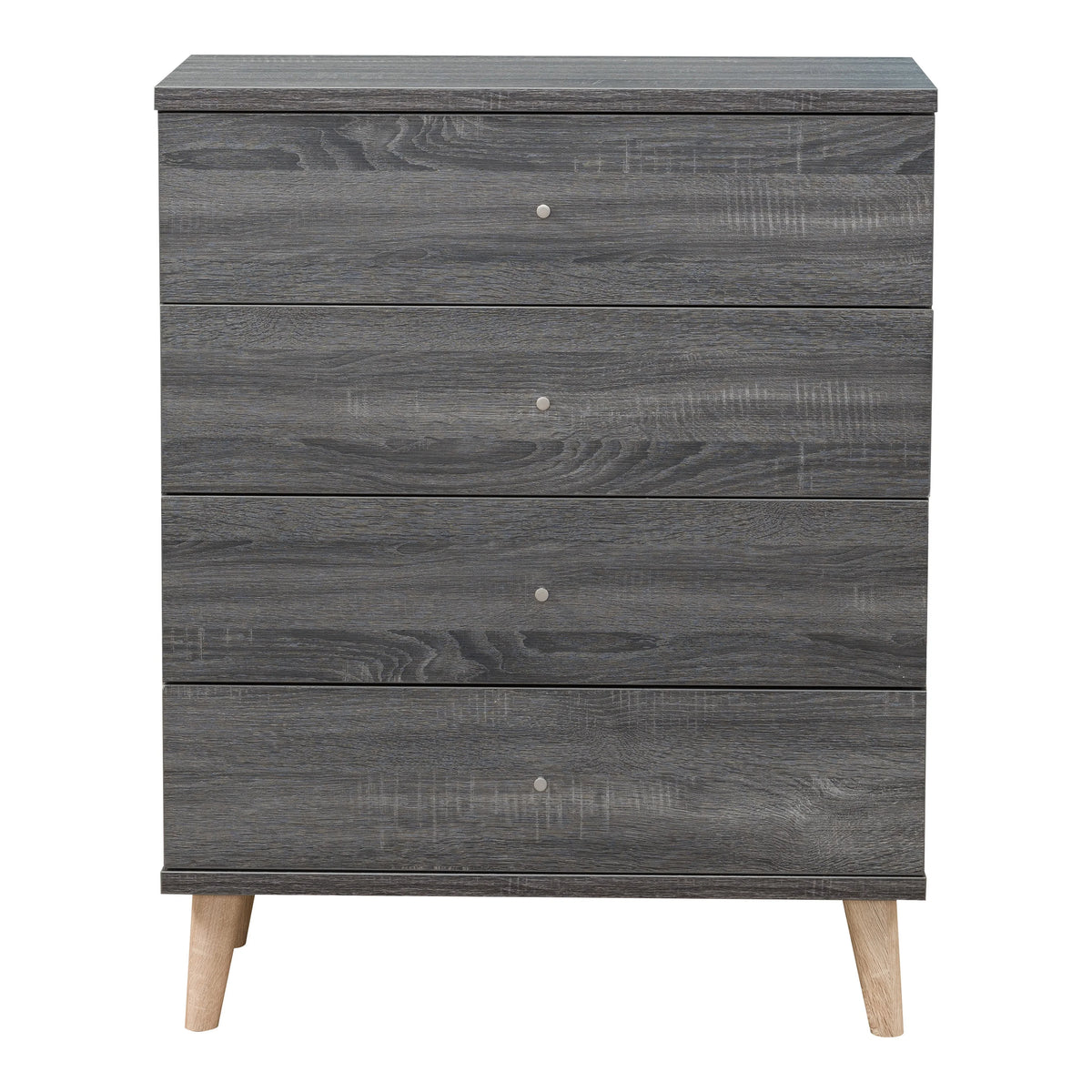 4 Drawer Distressed Gray Wood Chest Q669