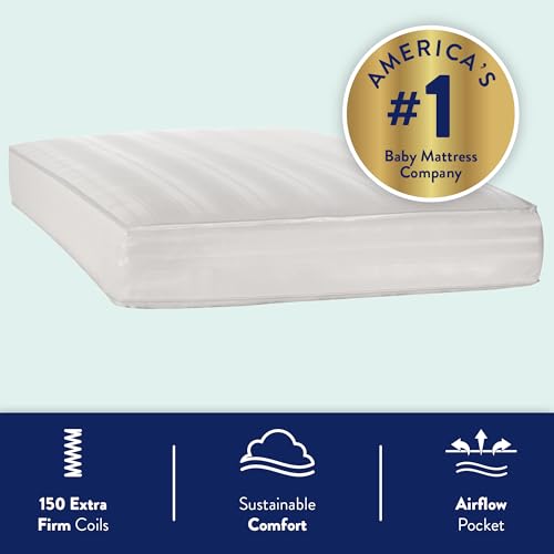 Breathable Crib Mattress with 150 Extra Firm Posture Support Coils I560442