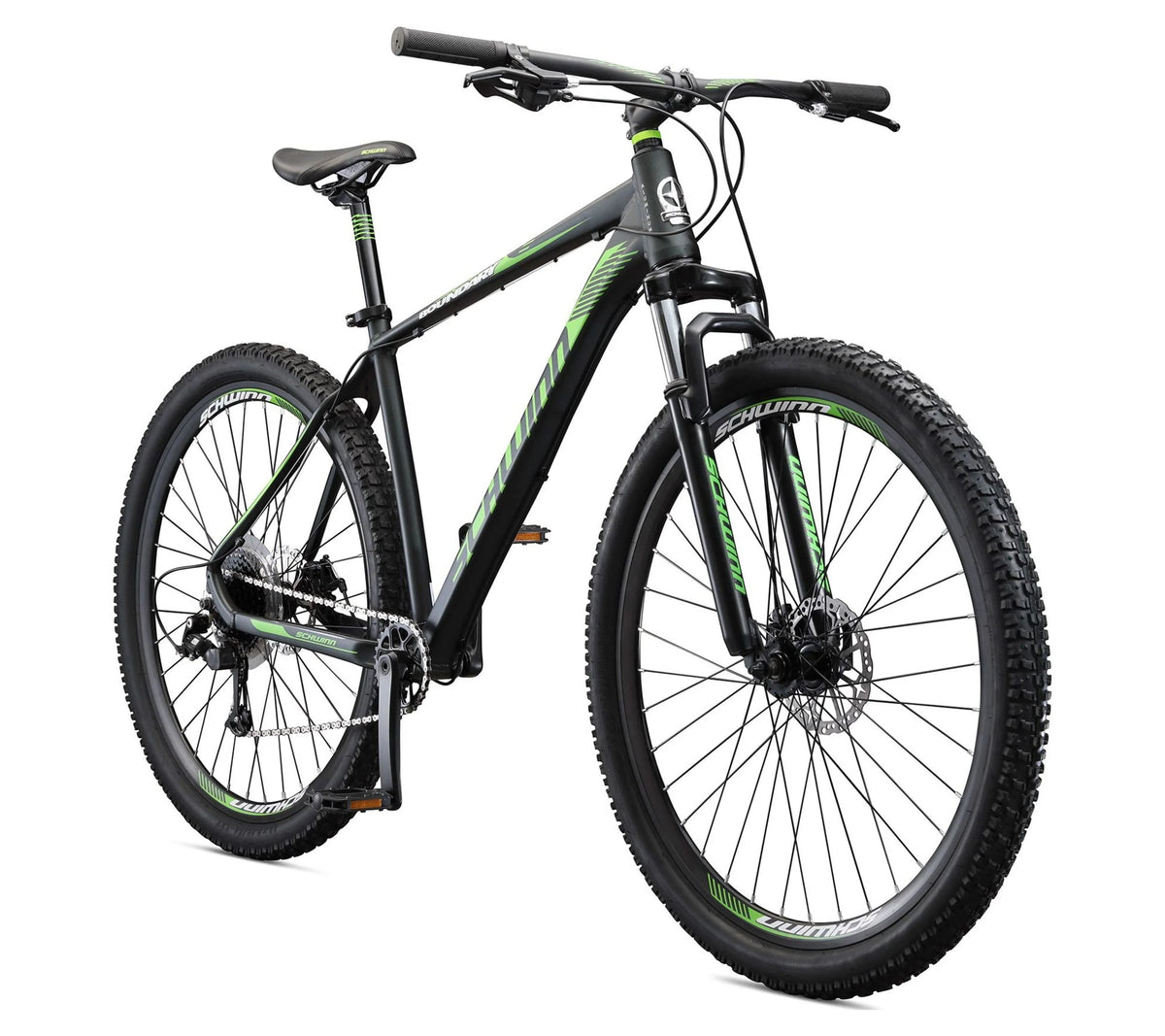 29-in. Mens Mountain Bike, Black and Green U8930