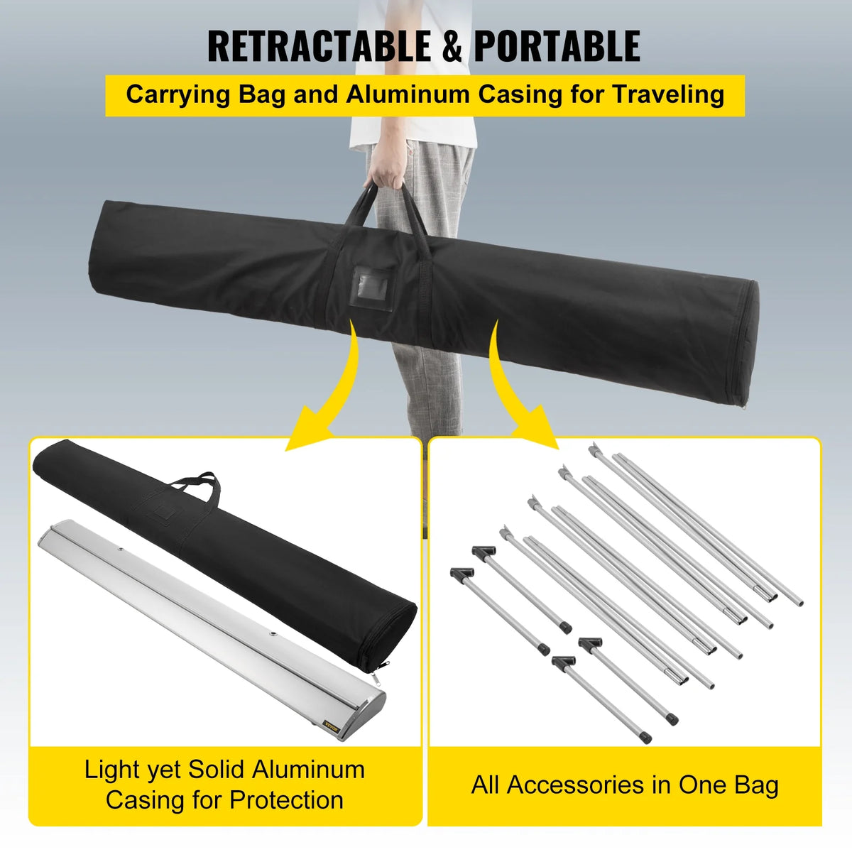 120" 16:9 Manual Pull Up Projector Screen N5664