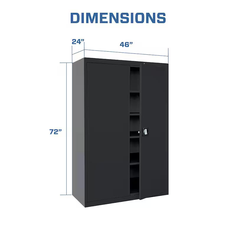 Steel Freestanding Garage Cabinet in Black E2099