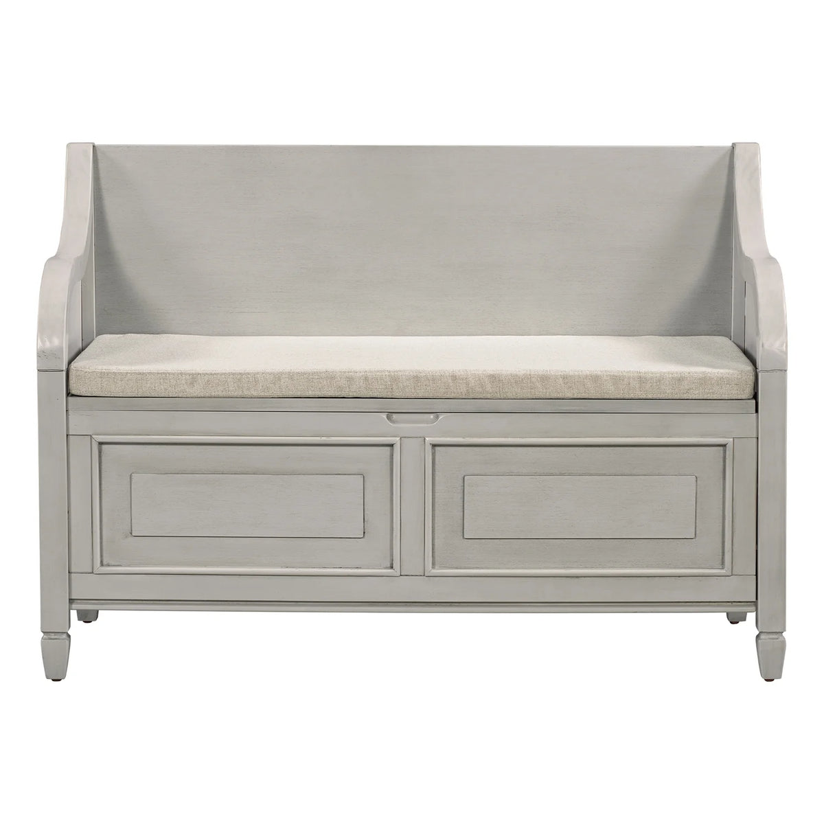 Solid Wood Storage Bench with Removable Cushion I217