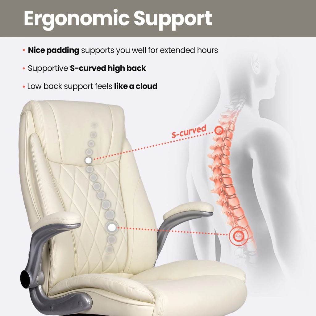 Black Ergonomic High Back Leather Office Chair K846782