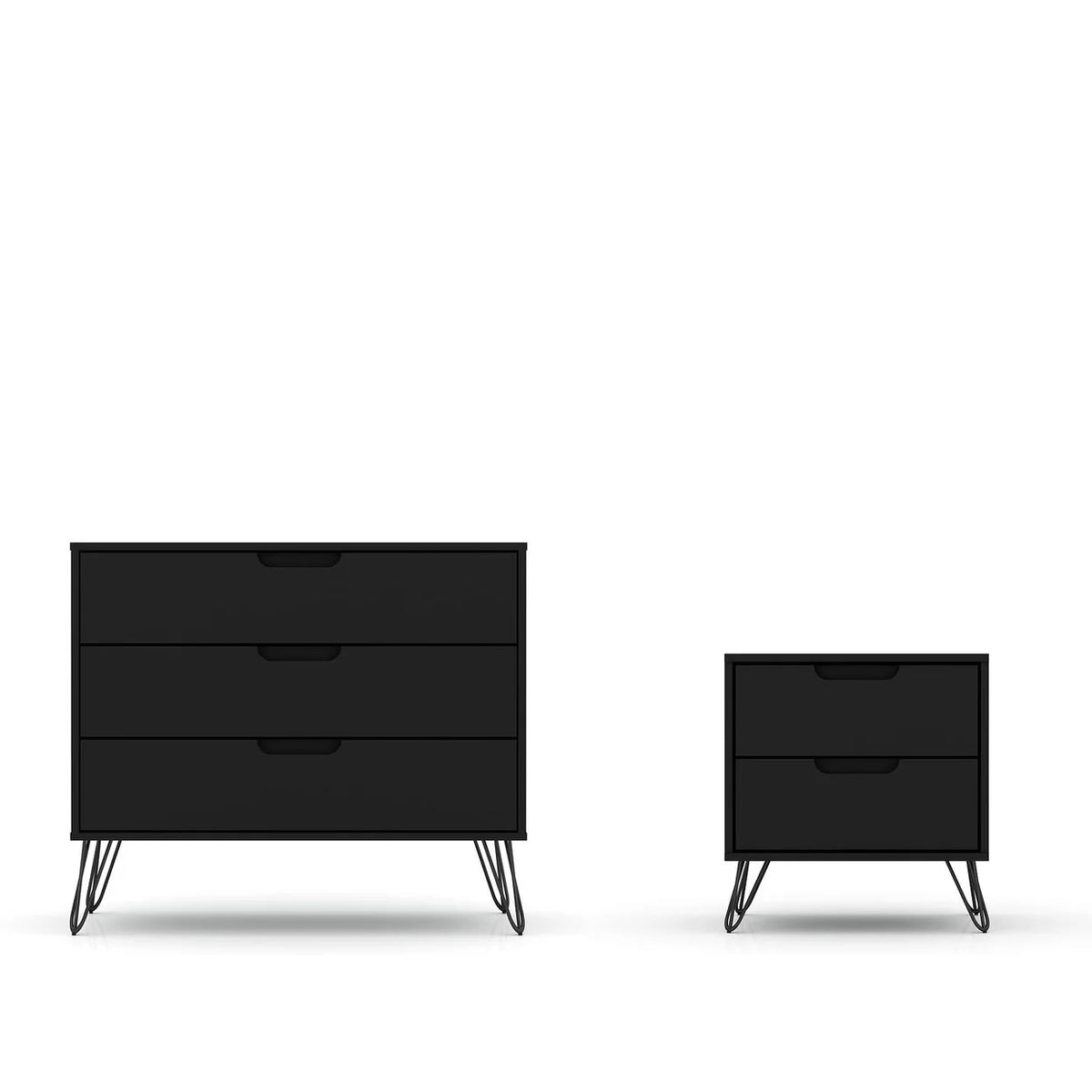 Set of 2 Dresser and Nightstand with Drawers J830