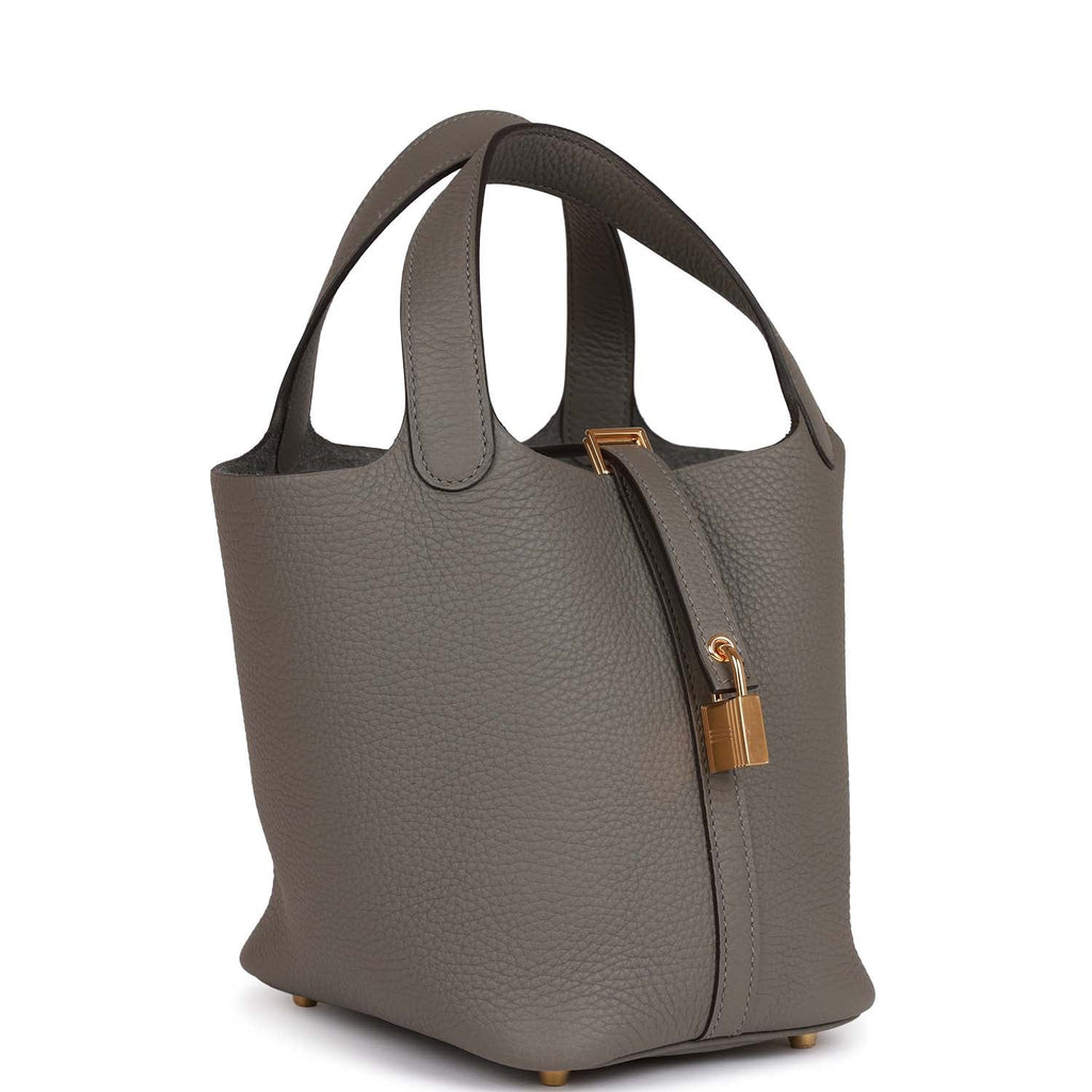 18 Clemence Leather Bucket Bag D883