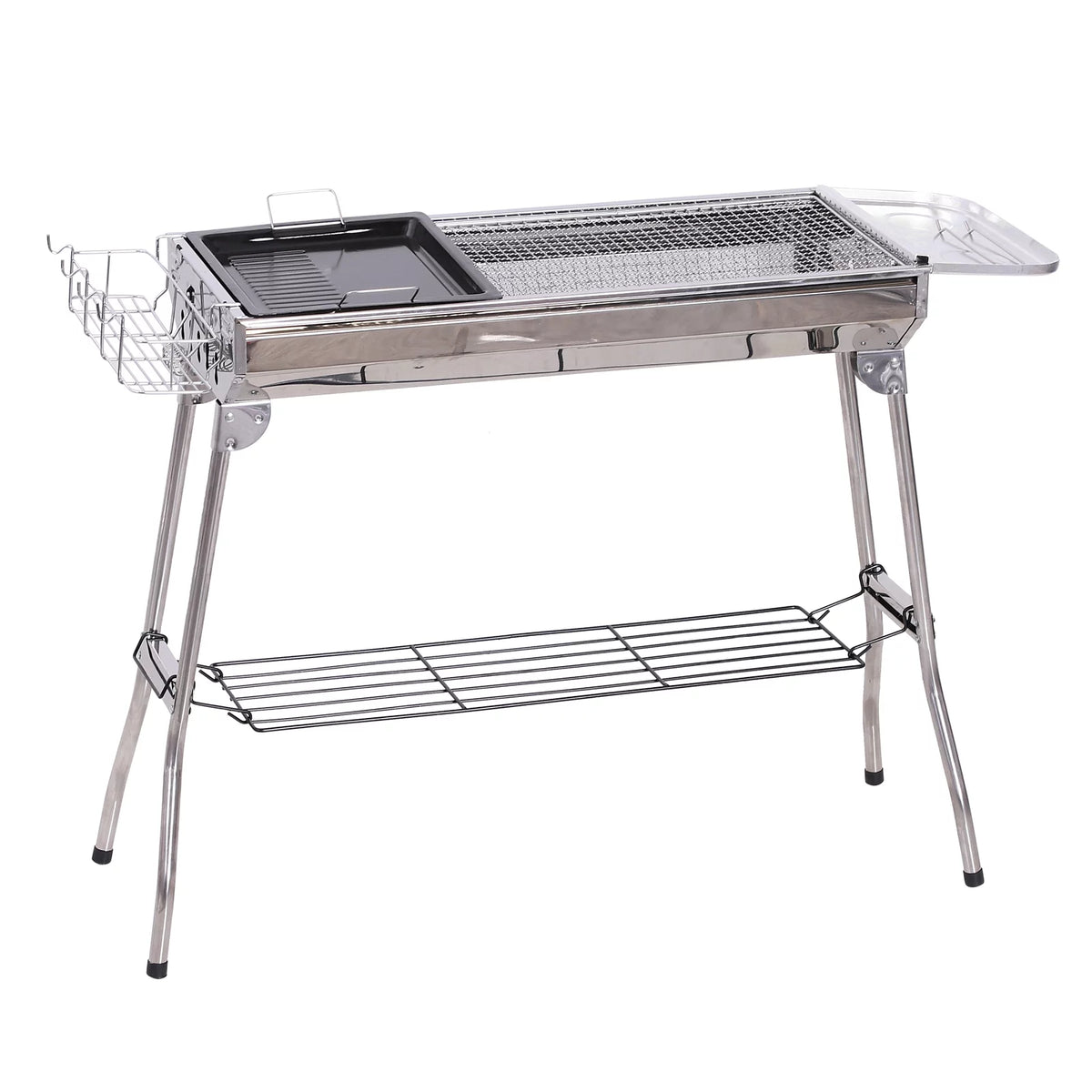 Portable Folding Charcoal BBQ Grill Stainless Steel B21957